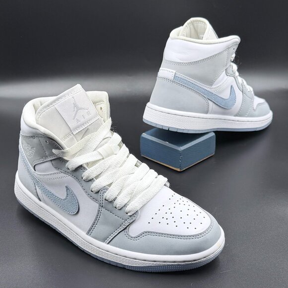 Wmns Air Jordan 1 Mid 'Wolf Grey Aluminum' - Picture 5 of 10